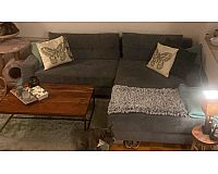 Couch mit Recamiere rechts zu verschenken