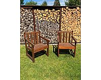 2x Holzstühle Echtholz Gartenstühle