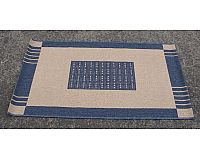 Teppich, Brücke, Sisal Maße: 1,50 Mtr. x 0,80 cm, Blau/Beige