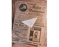 Illustrierte um 1900 Innenausbau Schreiner Holz Werbung Antik Rar