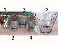 CORONA Eis-behälter Eiswürfelbox Bier-Kühler Blech-Eimer Brauerei