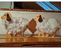 Schafe zur Kommunionsdeko