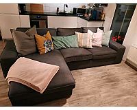 Sofa / Couch in grau / anthrazit waschbar