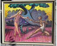Gemälde: Adam und Eva, Tanz, Bühne Bilde aus dem Jahr * 1957 *