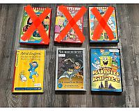 3 Kinder DVDs Spongebob Michel + kinder Bücher