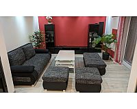 Couch Sofa Gruppe mit Hocker