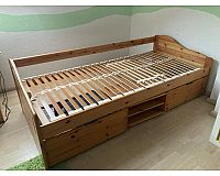 Jugendbett mit Bettkästen (90 x 200)