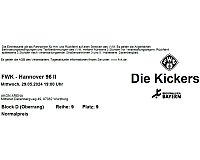 Kickers Würzburg - Hannover II Ticket in Würzburg