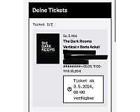 1 Ticket The Dark Rooms Vertical x Boris Acket 5.05. 11:00