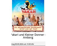Yakari Tickets Amberg 3.3.24 Pferdeshow 1.Reihe Theater
