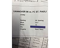 2 Tickets W17 Reihe 15 Hannover 96 St. Pauli ermäßigt