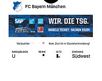 2 Tickets Hoffenheim - Bayern in Block U