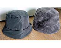 Zwei hübsche neue H&M Bucket Hüte Gr M 56 cm, in Anthrazit