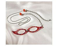 Damen Klappbare Lesebrille mit Umhänge Kette +3,5 dpt Faltbar Lese Brille Lupe