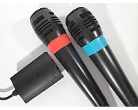 Original Sony PlayStation 2 SingStar Mikrofone + USB Adapter - für PS2 Konsole